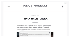 Desktop Screenshot of jakubmalecki.pl