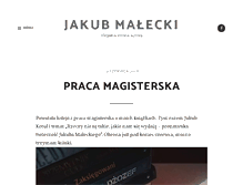 Tablet Screenshot of jakubmalecki.pl